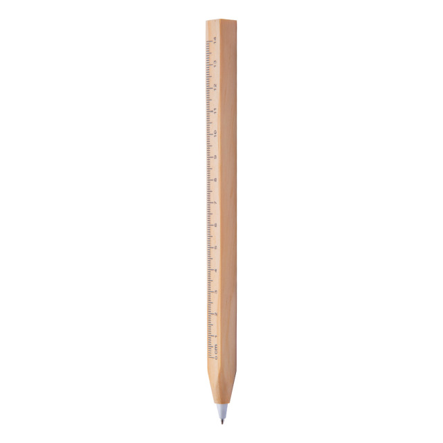 Burnham Black Stylo à bille avec règle naturelle