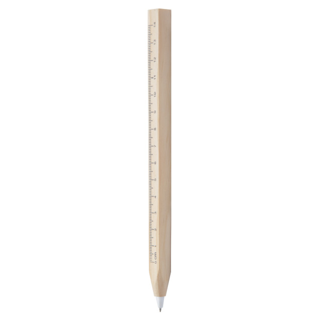 Burnham Stylo à bille avec règle naturelle