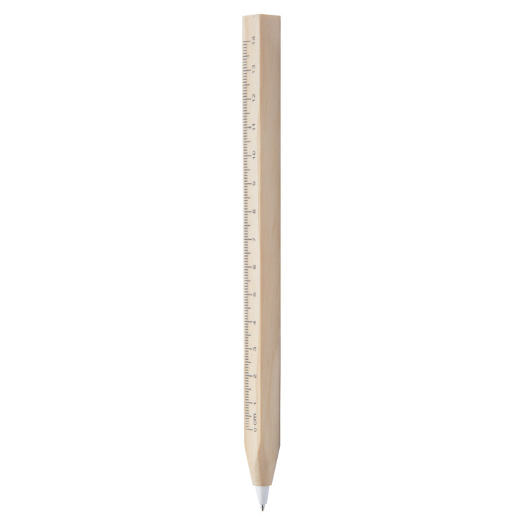 Burnham Stylo à bille avec règle naturelle