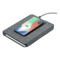 Morrison Carnet de notes chargeur sans fil pour ordinateur portable gris foncé