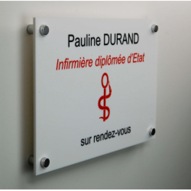 Plaque pro alu blanc