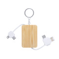 Rusell Porte-clés chargeur USB blanc