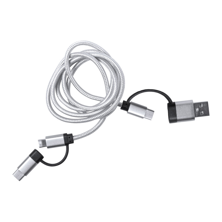 Trentex Câble chargeur USB argenté